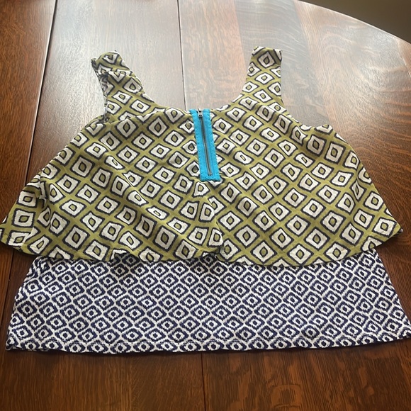Anthropologie "Throughway" green tiered Ruffle layer tank. Sz Medium. - Picture 4 of 8